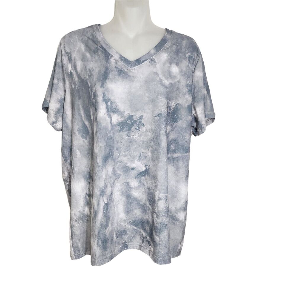 Holloway Womens T Shirt Large Cloud Print Stock Cotton Touch Poly Tee Sportswear